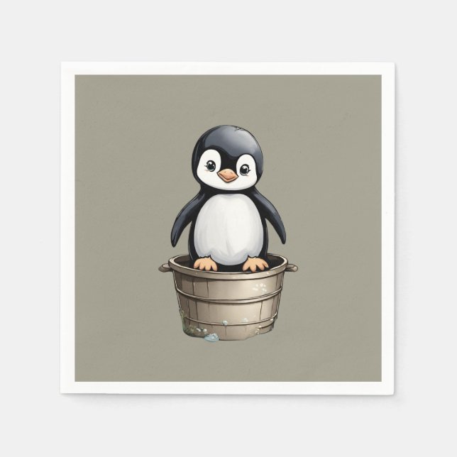 Peppy Penguin Napkins (Front)