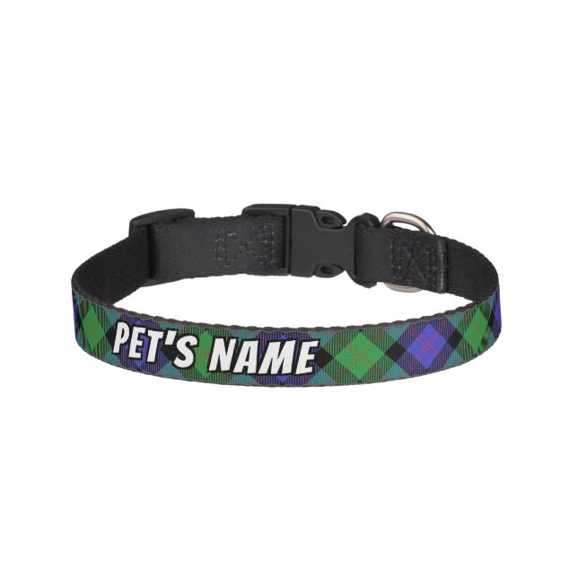 Peppy Pets Clan Blair Tartan Pet Collar (Front)