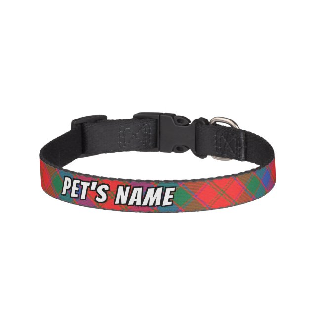Peppy Pets Clan Robertson Donnachaidh Tartan Pet Collar (Front)