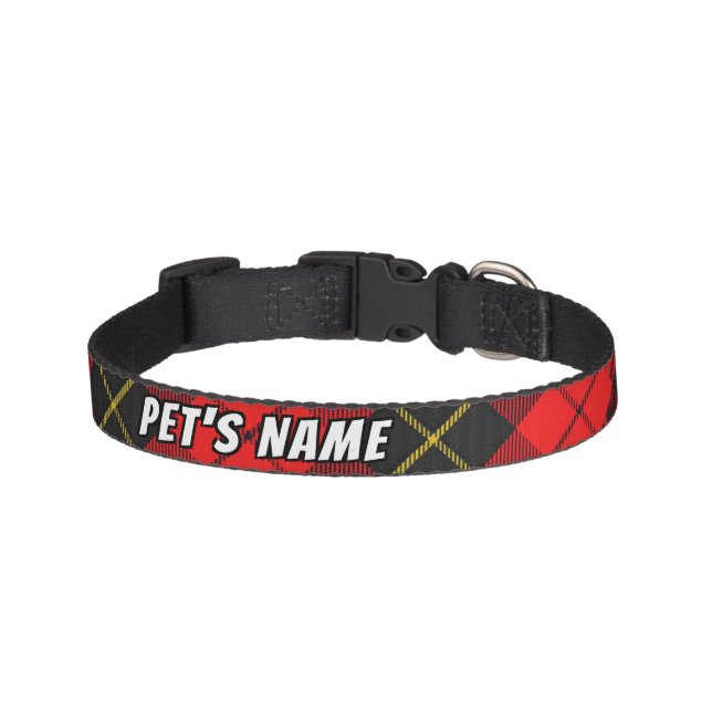 Peppy Pets Clan Wallace Tartan Pet Collar (Front)