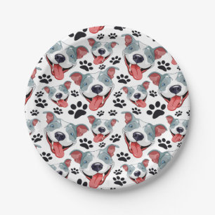 Peppy Pit Bull American Pitbull Pet Puppy Dog Paper Plates