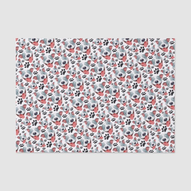 Peppy Pit Bull American Pitbull Pet Puppy Dog Tissue Paper (Front)
