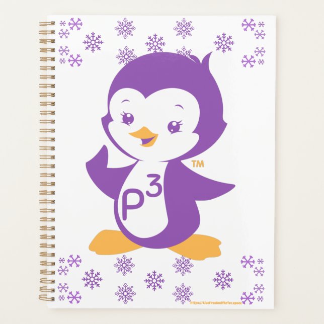 Peppy Purple Penguin  Planner (Front)