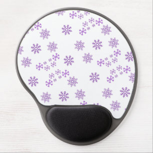 Peppy Purple Penguin snowflake   Gel Mouse Pad
