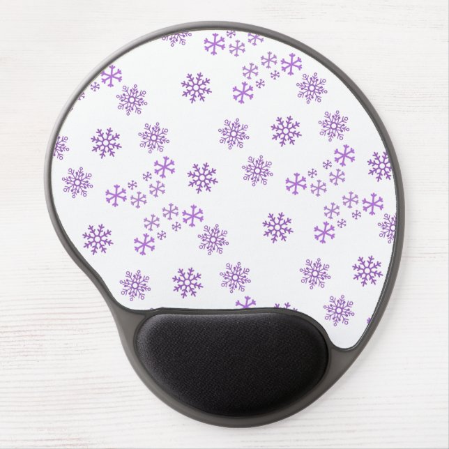 Peppy Purple Penguin snowflake   Gel Mouse Pad (Front)