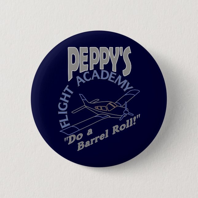 Peppy's Flight Academy Pinback Button (Front)