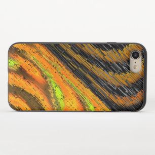 Pequeno mosaico amarelado transversal e deformado iPhone 8/7 slider case