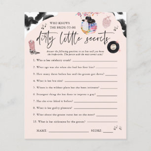 Pequeños secretos sucios Disco Cowgirl Bachelore