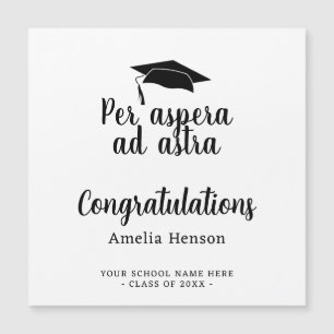 Per aspera ad astra Latin Congrat Graduation Card