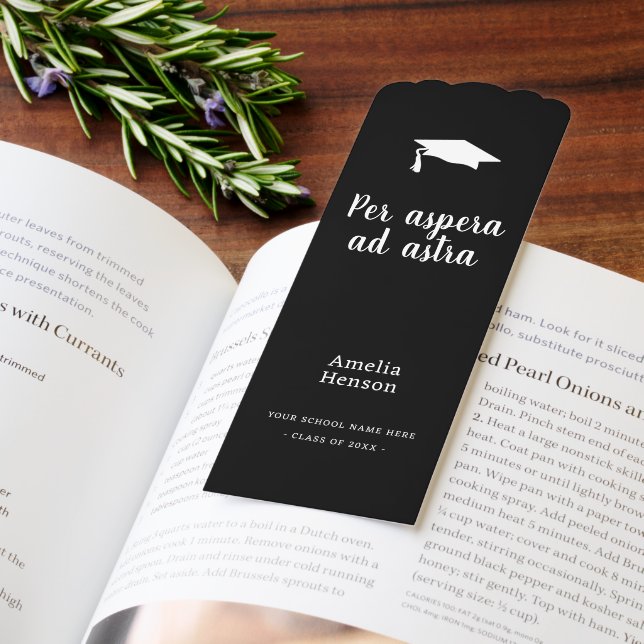 Per aspera ad astra Latin Graduation Cap Bookmarks (Book)