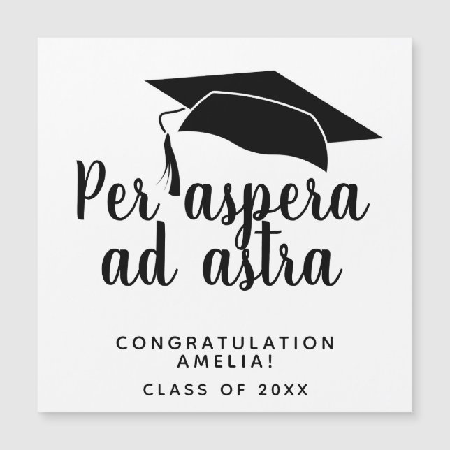 Per aspera ad astra Latin Quote Hat Graduation (Front)