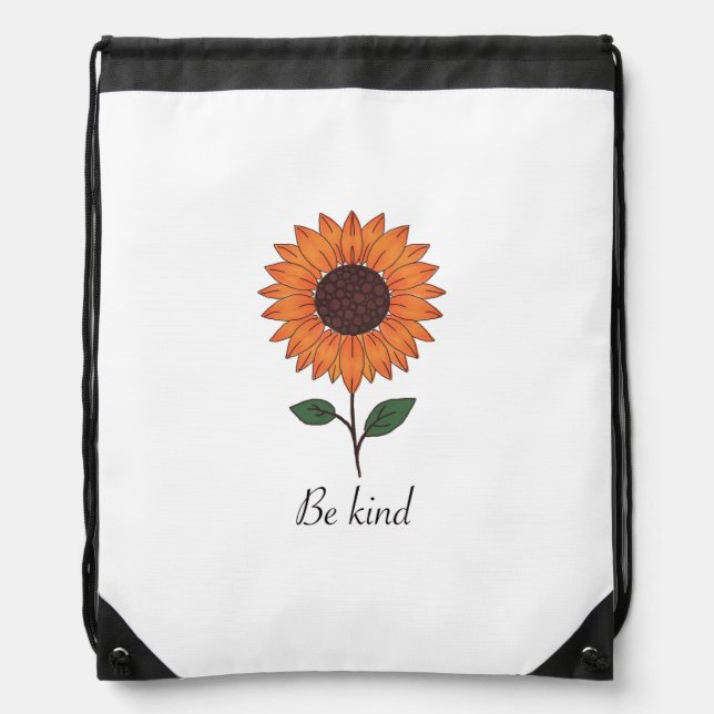 per drawstring backpack From “kindness bloom” (Front)
