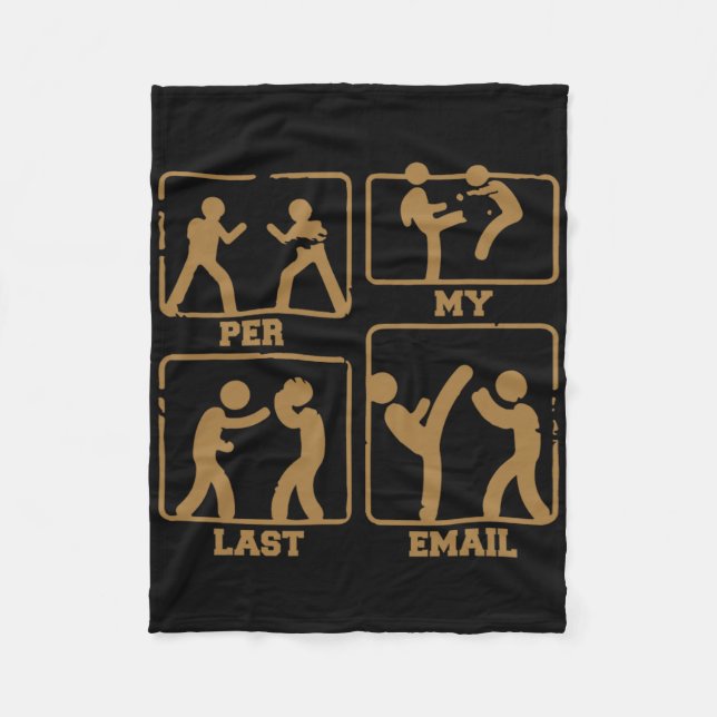 Per My Last Email Boxing Sarcastic Sarcasm  Fleece Blanket (Front)