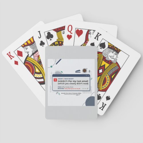 Per My Last Email Funny Office Quote Poker Cards