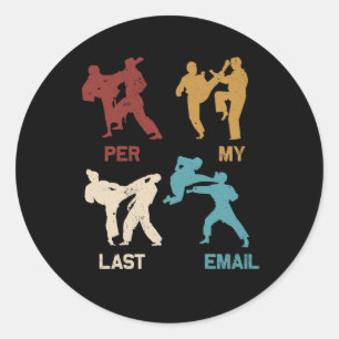Per My Last Email Sarcastic Sense Of Humor Meme Ma Classic Round Sticker