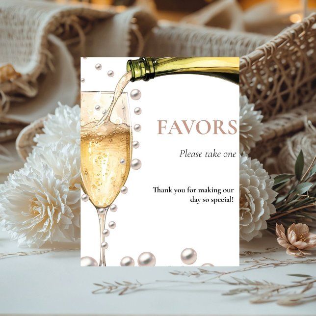 Perals & Prosecco bridal shower pearl Favors Sign (Creator Uploaded)