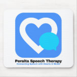 Peralta Speech Therapy Logo White Background Mouse Pad at Zazzle