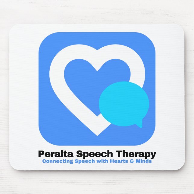 Peralta Speech Therapy Logo White Background Mouse Pad (Front)