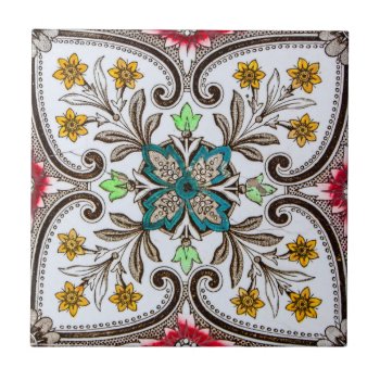 Peranakan Floral Tiles by wheresmymojo at Zazzle