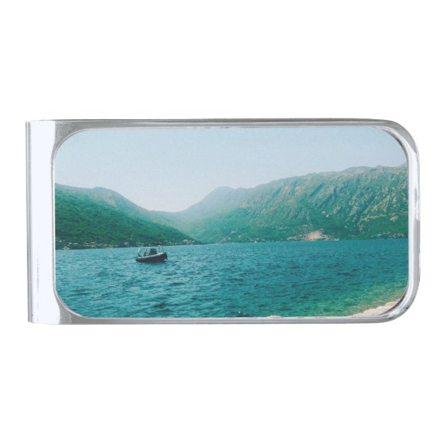 Perast - Montenegro Silver Finish Money Clip (Front)