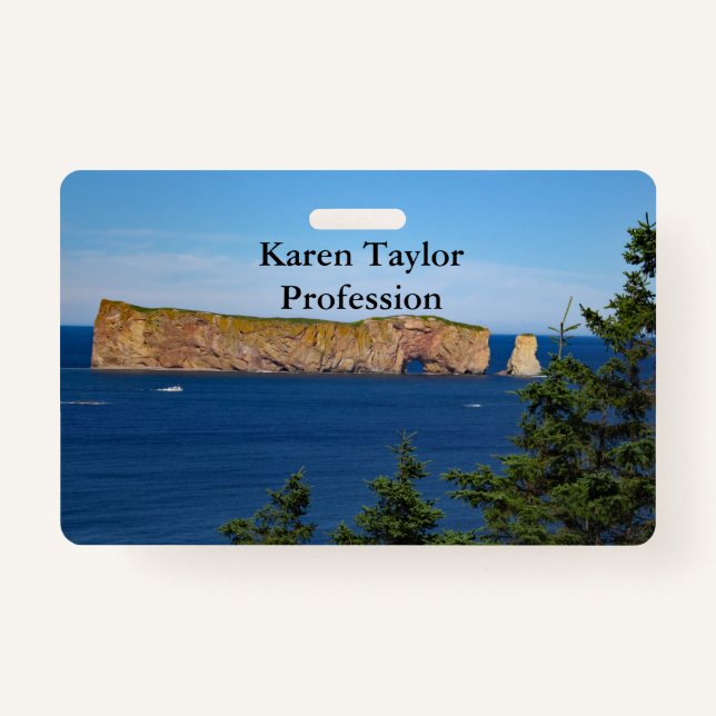 Percé Rock in the Gulf of the St. Lawrence Badge (Front)