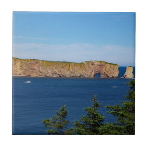 Percé Rock in the Gulf of the St. Lawrence Ceramic Tile