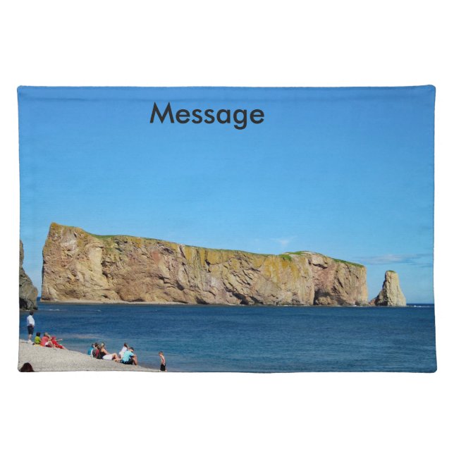Percé Rock in the Gulf of the St. Lawrence Cloth Placemat (Front)
