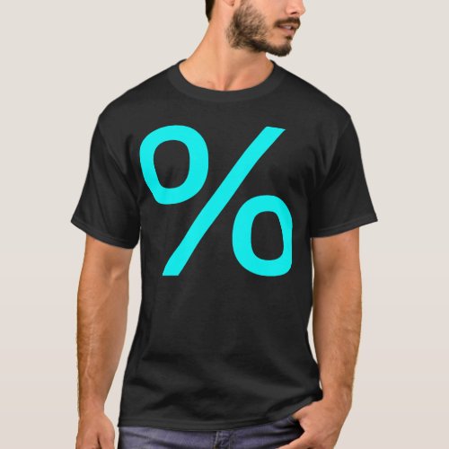 Percent _ Cyan T_Shirt