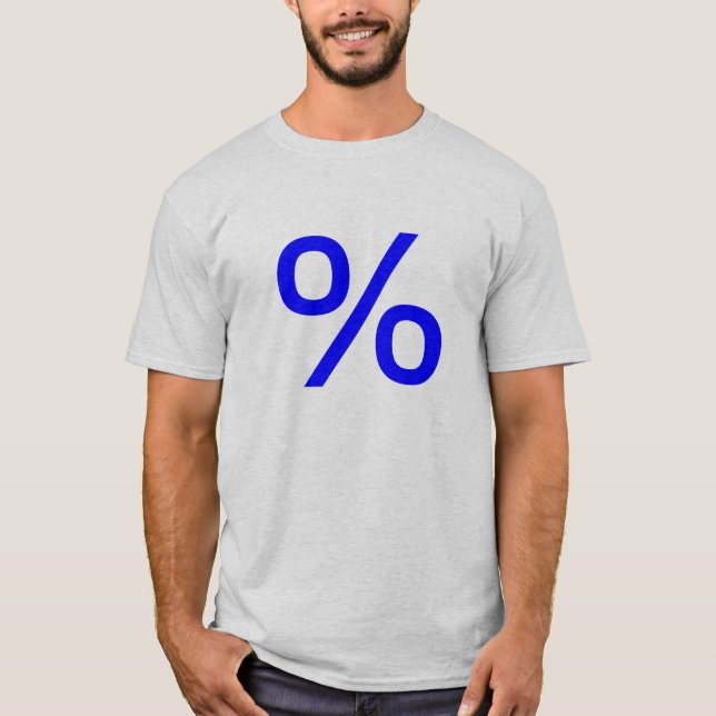 Percent (Small) - Blue T-Shirt (Front)