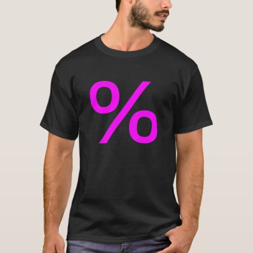 Percent Small _ Magenta T_Shirt