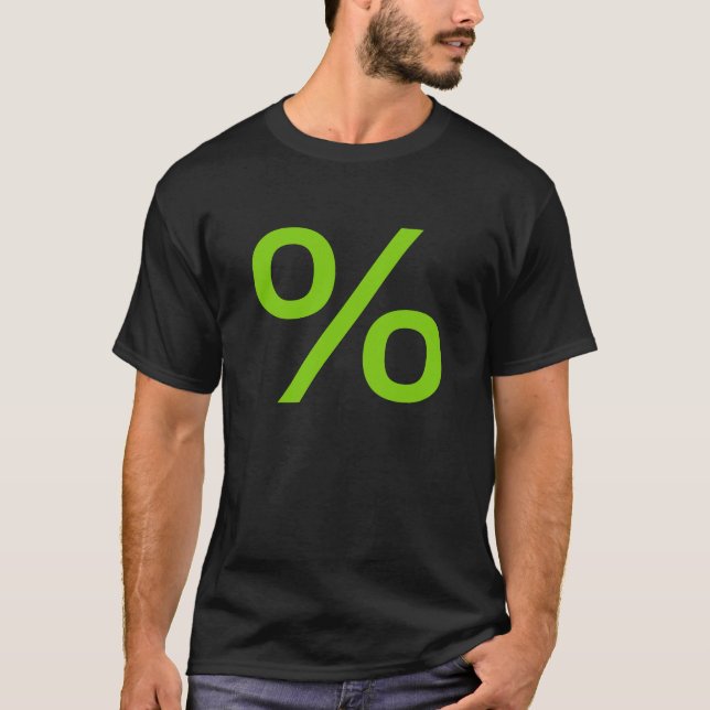 Percent (Small) - Martian Green T-Shirt (Front)