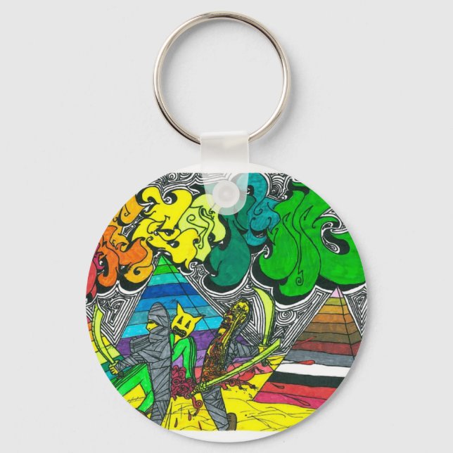 Percentum Chopping Mummies Keychain (Front)