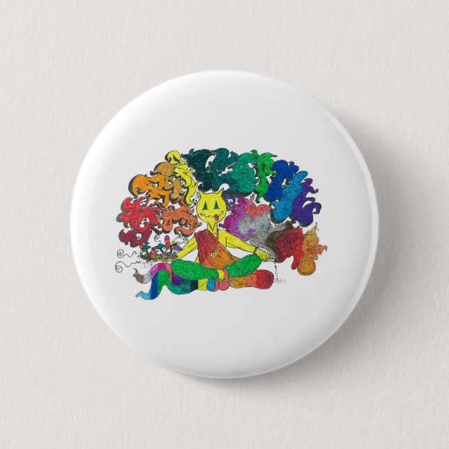 Percentum Levitating Pinback Button (Front)