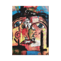 Perception Collage Stretched Canvas Print