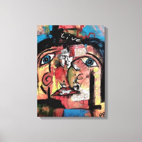 Perception Collage Stretched Canvas Print