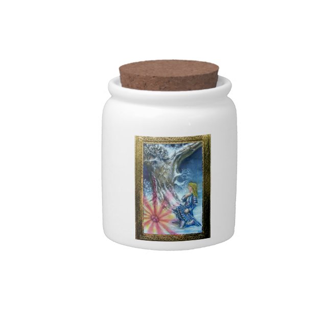 PERCEVAL AND VISION OF THE HOLY GRAIL CANDY JAR (Front)