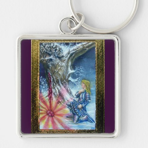 PERCEVAL AND VISION OF THE HOLY GRAIL KEYCHAIN