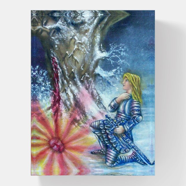 PERCEVAL AND VISION OF THE HOLY GRAIL PAPERWEIGHT (Vertical)