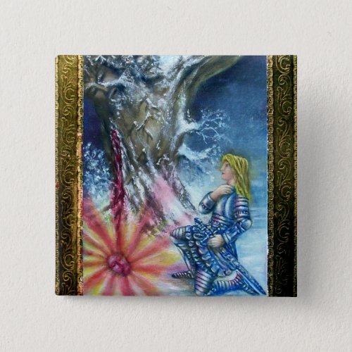 PERCEVAL AND VISION OF THE HOLY GRAIL PINBACK BUTTON