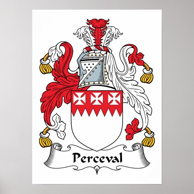 Perceval Family Crest Poster (Front)