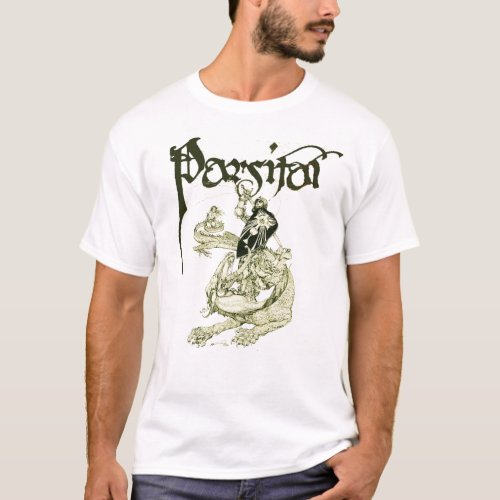 PERCEVAL FIGHTING DRAGONQUEST HOLY GRAIL Fantasy T_Shirt