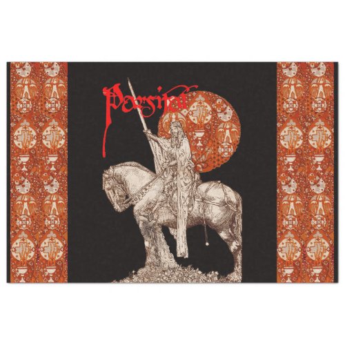 PERCEVAL LEGEND QUEST OF THE HOLY GRAIL Black Red Tissue Paper