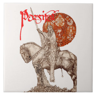 PERCEVAL LEGEND /QUEST OF THE HOLY GRAIL Fantasy Ceramic Tile