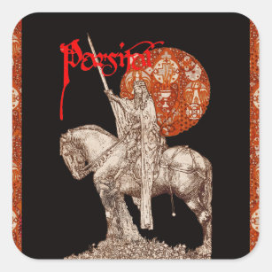 PERCEVAL LEGEND /QUEST OF THE HOLY GRAIL Fantasy  Square Sticker