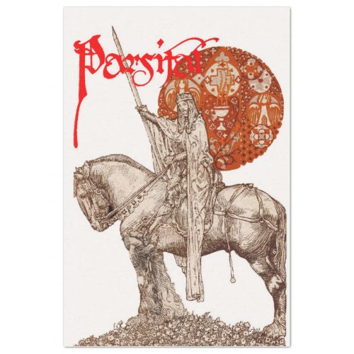 PERCEVAL LEGEND QUEST OF THE HOLY GRAIL Red White Tissue Paper