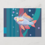 Perch Fish Water Animals Underwater Art Postcard