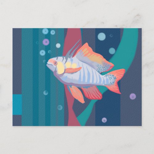 Perch Fish Water Animals Underwater Art Postcard