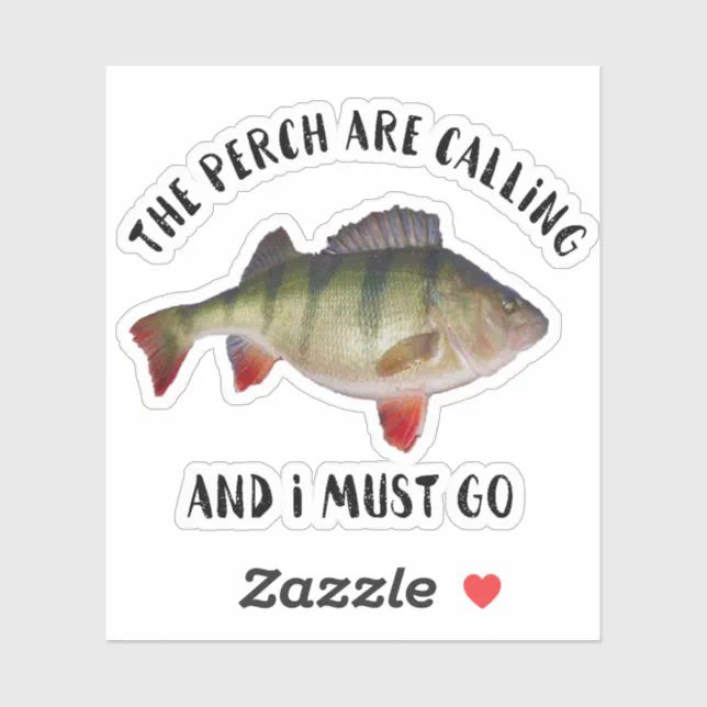 Perch Fishing Ice Fishing Fish Sports Hobby Sticker | Zazzle