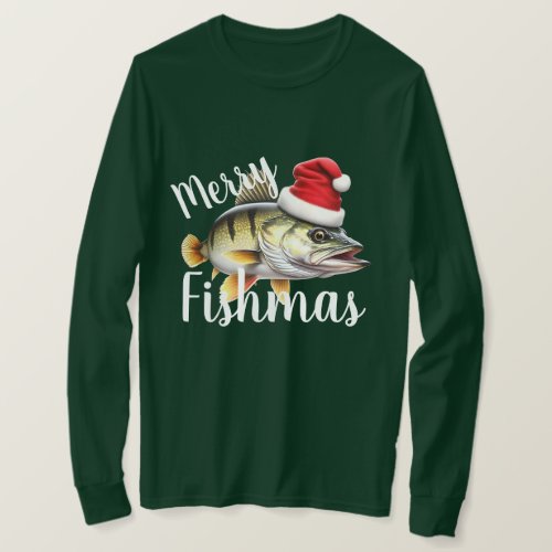 Perch Merry Fishmas Ugly Christmas T_Shirt