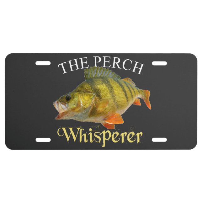 Perch Whisperer Dark License Plate (Front)